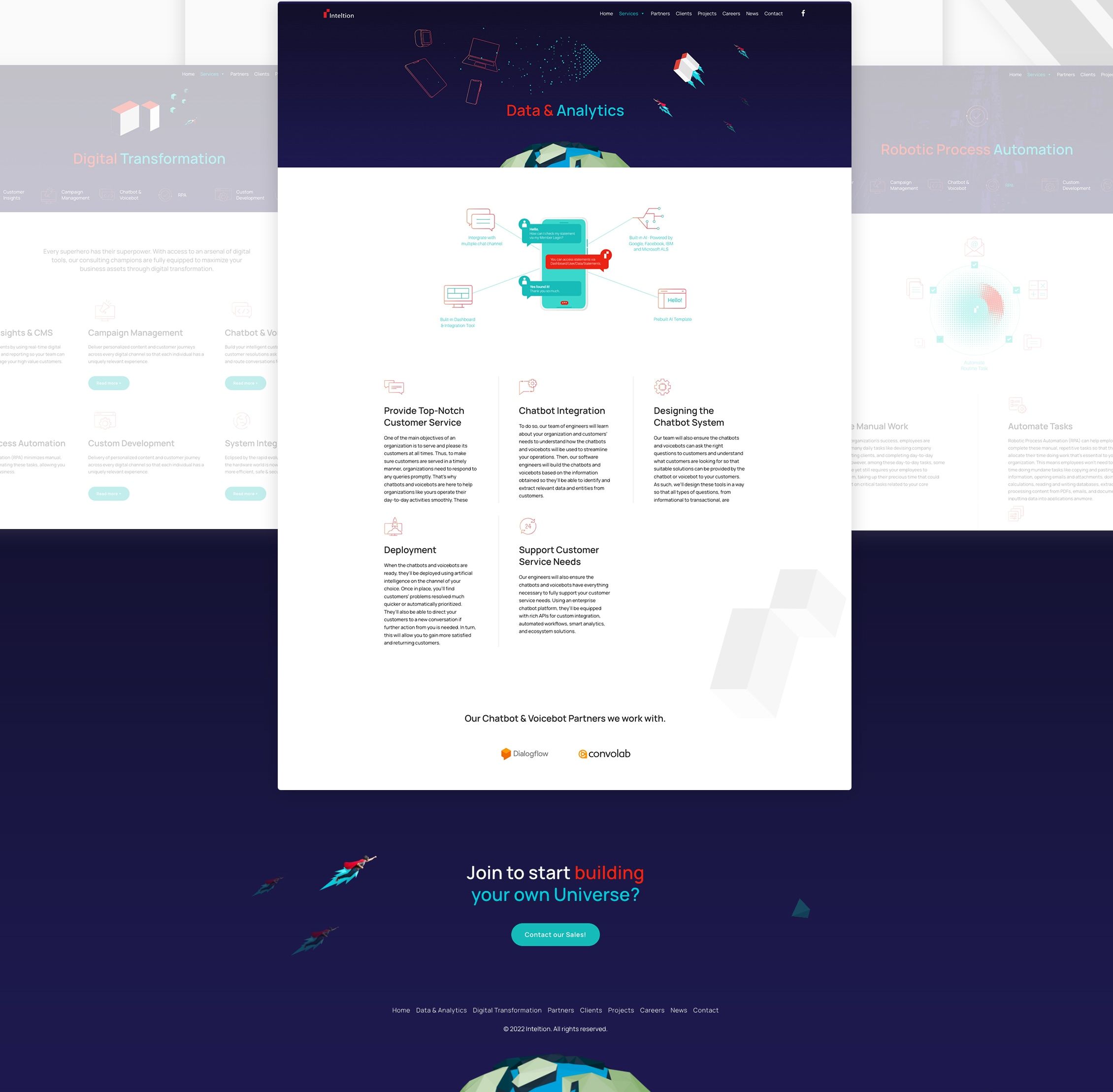 web design screenshot mockup showcasing fox's brand development